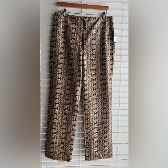 NWT SNAKE PRINT FAUX LEATHER PANT by Danielle Bernstein for Macy's - Size 16 - Picture 1 of 7